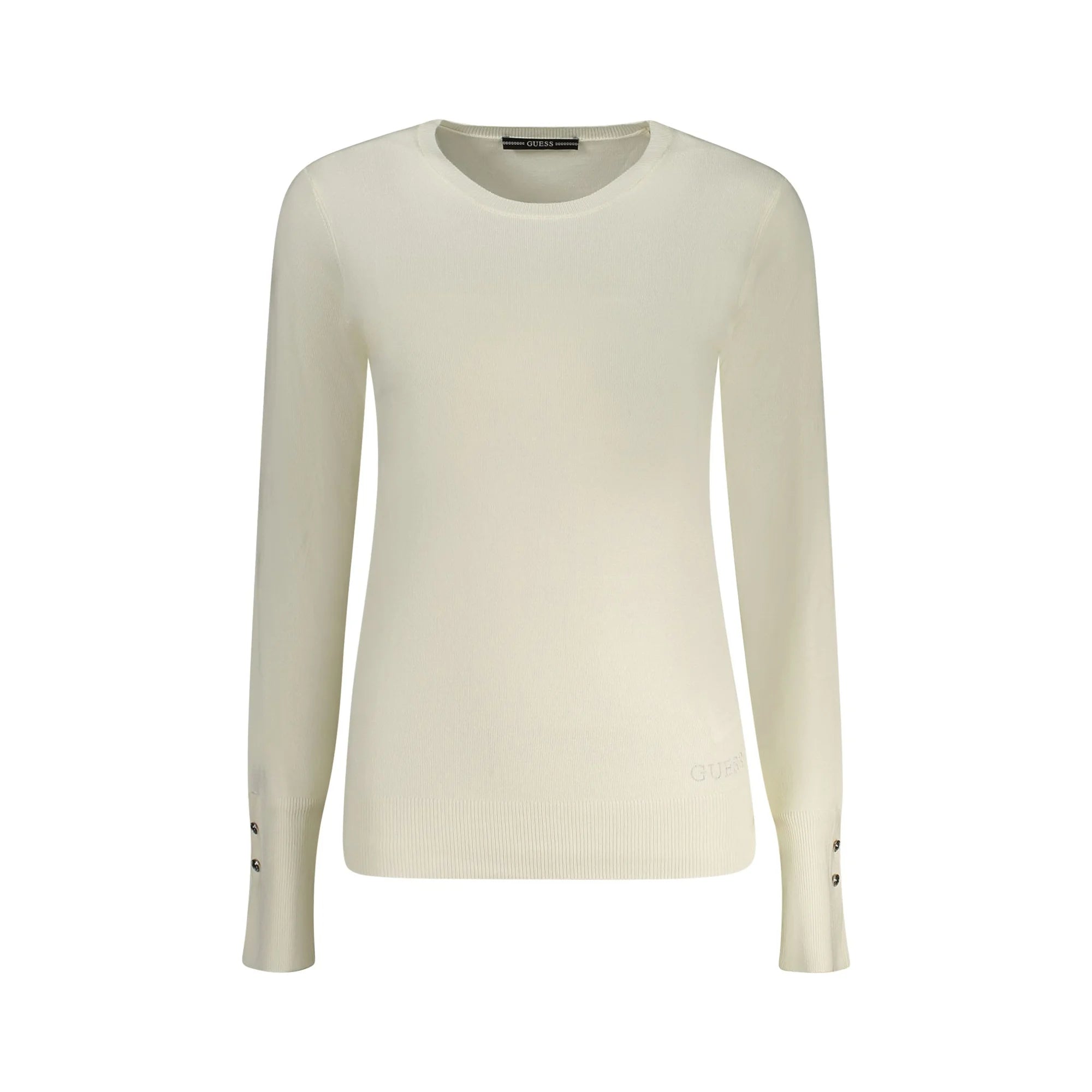 Guess Jeans Maglia Donna Bianca Applicazione Strass Maglie Bianco - foto prodotto